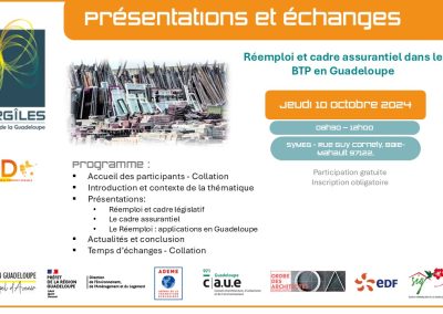 Café thématique RBD#2 2024 : Réemploi et cadre assurantiel dans le BTP en Guadeloupe [supports et synthèse des échanges]